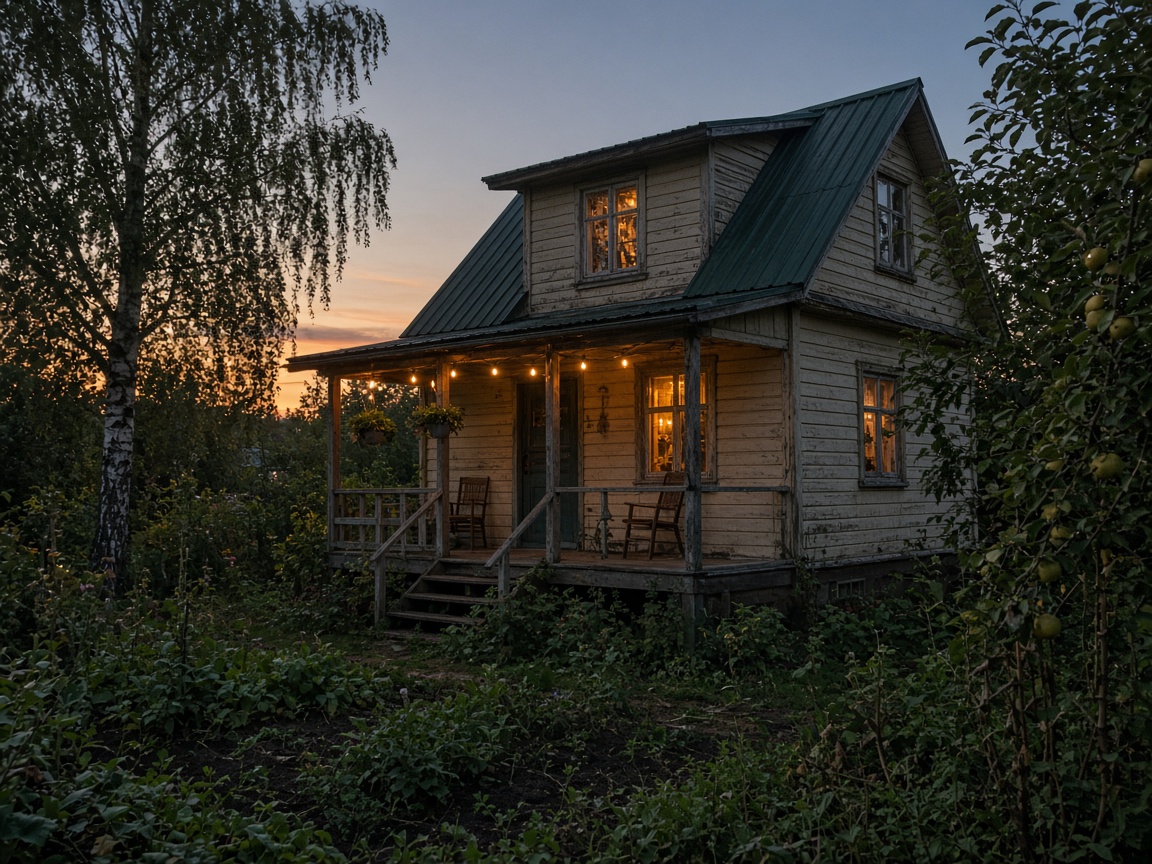 Дом среди зелени